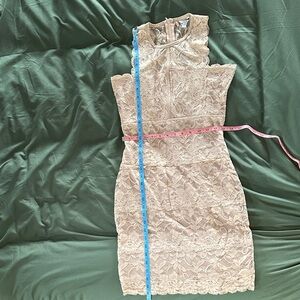 Guess Lace Mini Dress in Cream